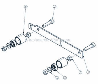 Assy Roller Wheel Bracket Diagram and Parts List for TX3  Barranca Diamond Tile Saw